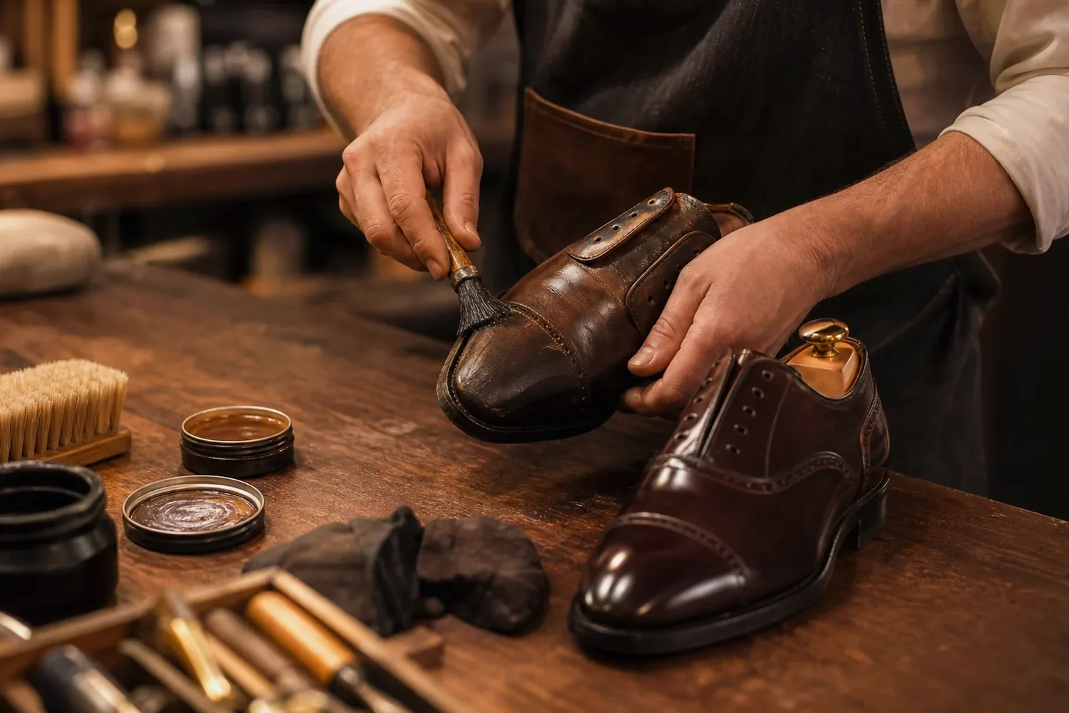 Reforma de sapatos sociais em Magé